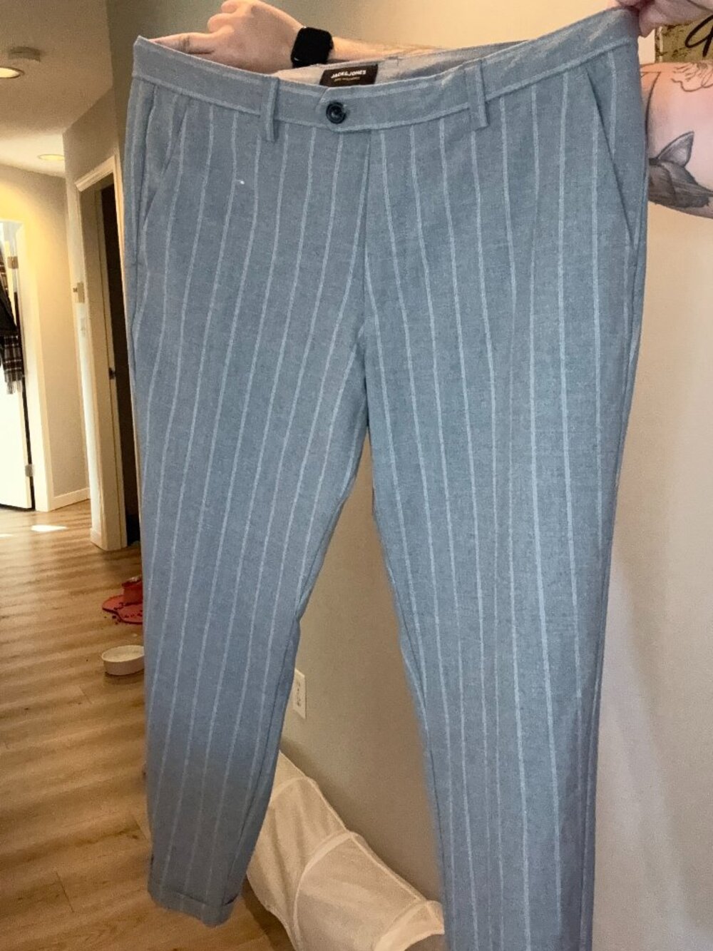 Jack & Jones Grey Pants Men's Size Waist 36 Inseam 32